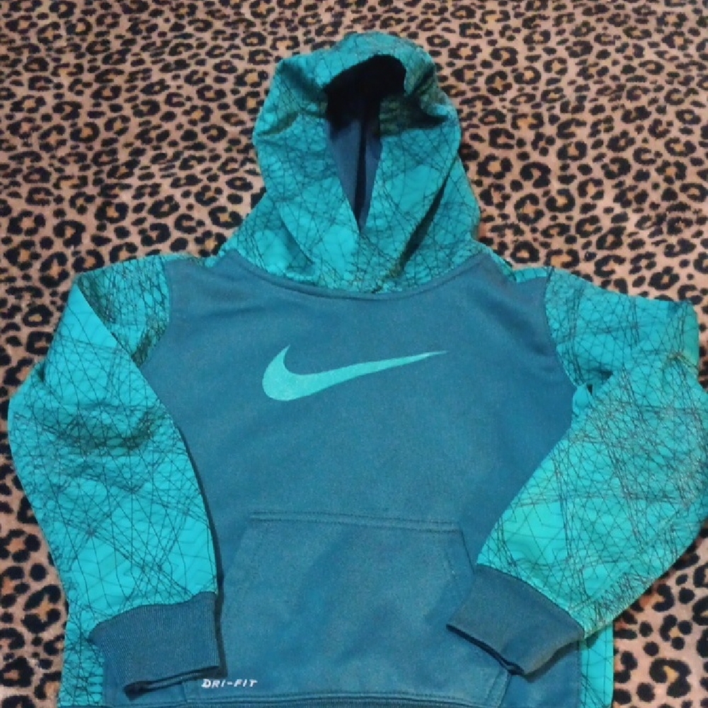 Nike Kids Teal and Aqua Dri-FIT Hoodie
